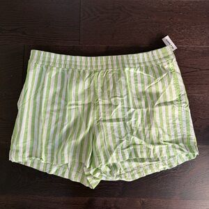 Old Navy Green and White Striped Women's Shorts